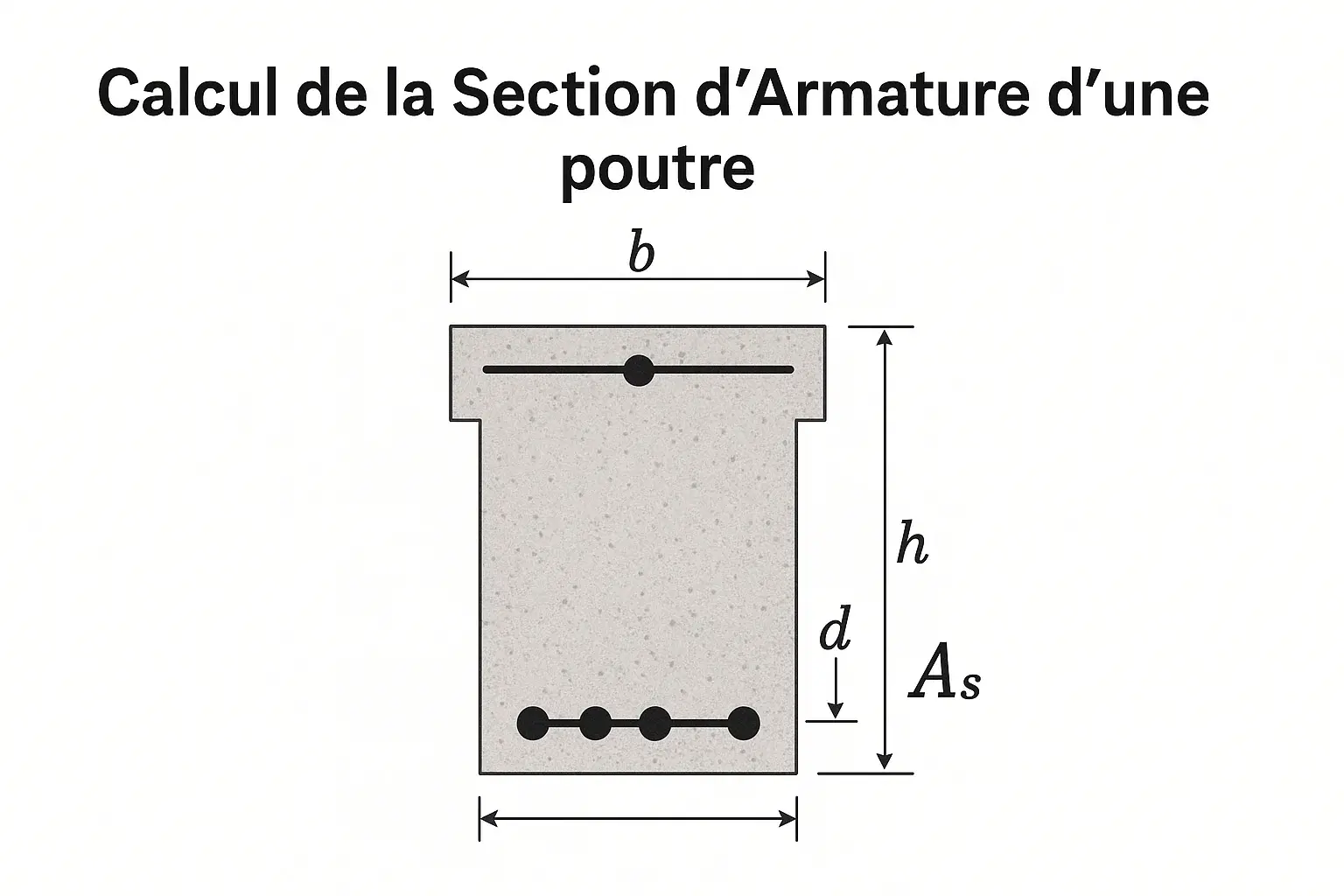 Calcul de la Section d'Armature d'une poutre