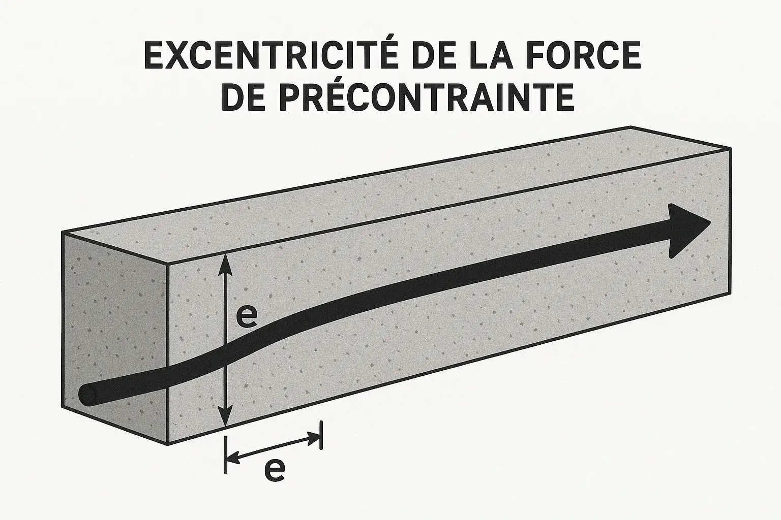 Calcul de l'excentricité de la force de précontrainte