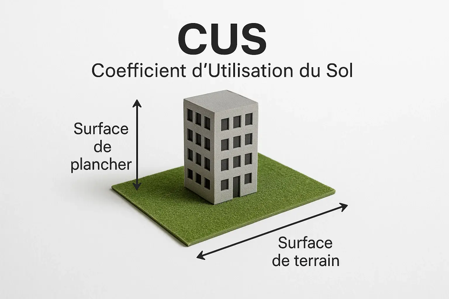 Calcul du Coefficient d'Utilisation du Sol (CUS)