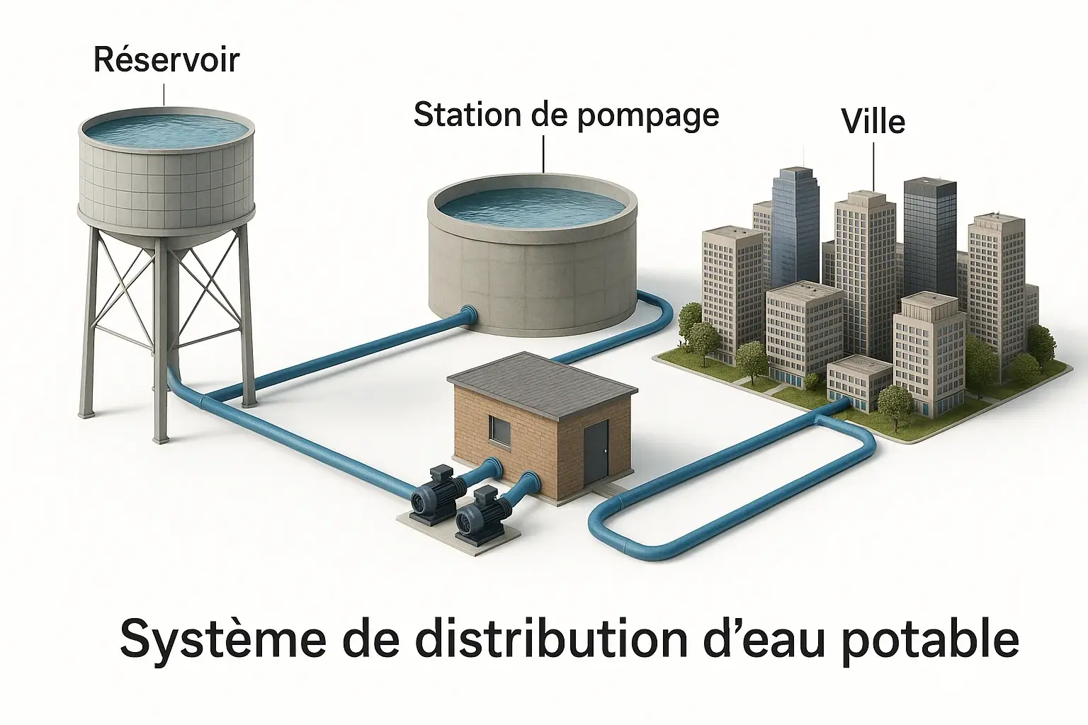 Calculer la Distribution d'Eau Potable