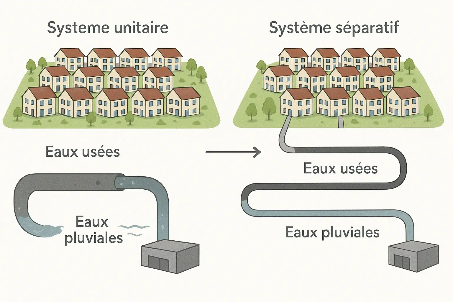 Systèmes unitaires et séparatifs