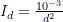 I_d = \frac{10^{-3}}{d^2}