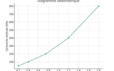 Diagramme oedométrique pour une fondation