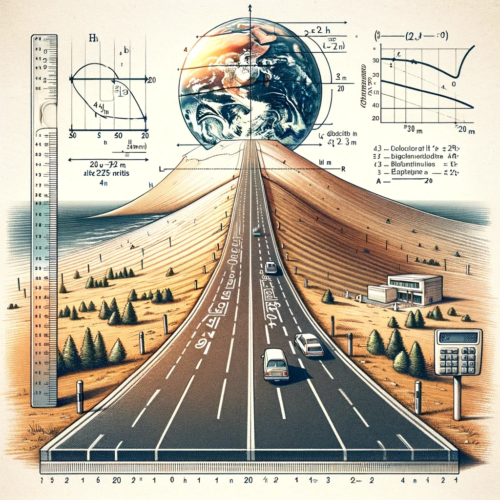 Calcul de la Courbure de la Terre Exercice corrigé