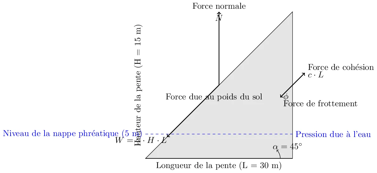 analyse des forces en géotechnique